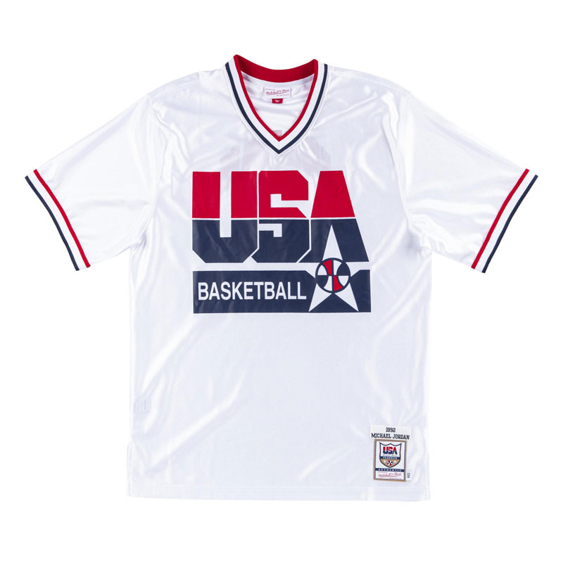 Authentic Shooting Shirt Jordan USA 92 Mitchell Ness Basketmania